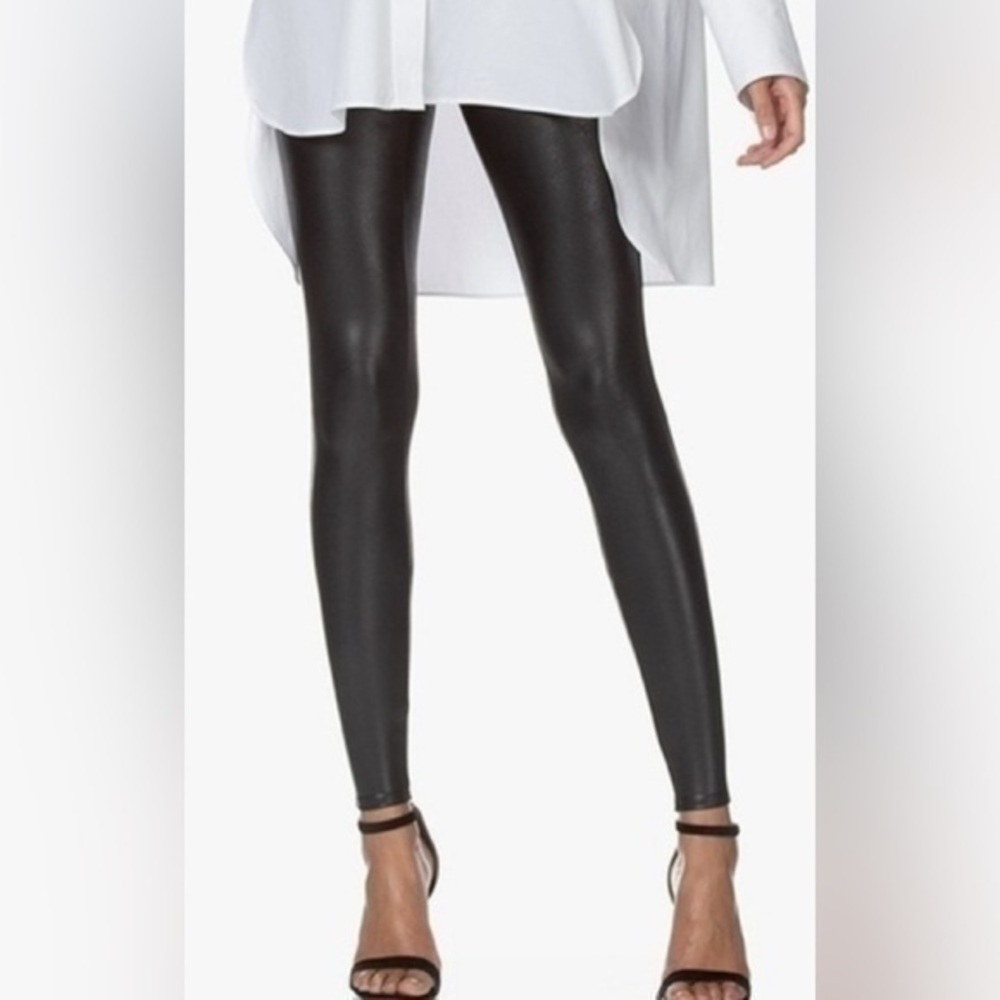 Spanx Ready To Wow Black Faux Leather Leggings